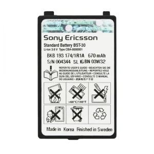 Originali Sony Ericsson BST-30 baterija