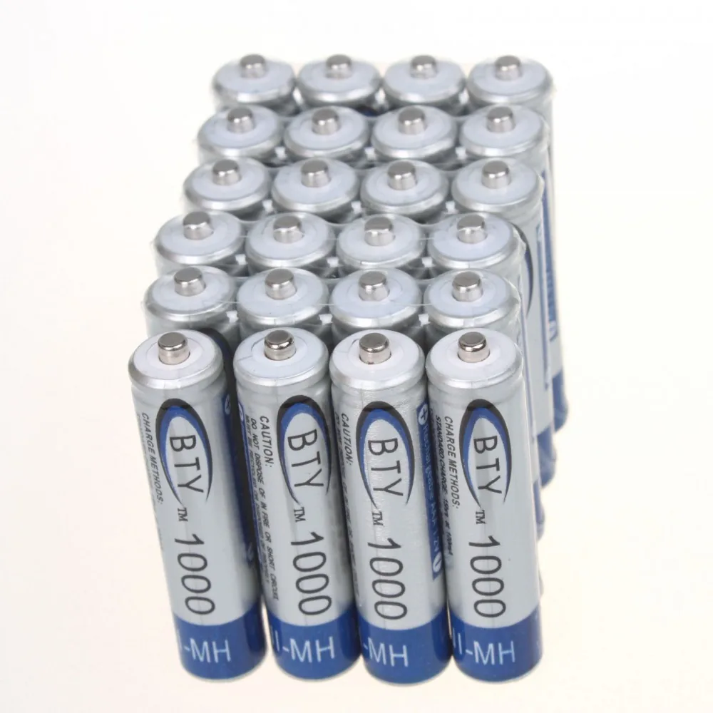 4 įkraunamos 1000 mAh AAA baterijos