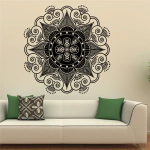 Lipdukas "Nuostabi juodoji mandala" (57 x 57 cm)